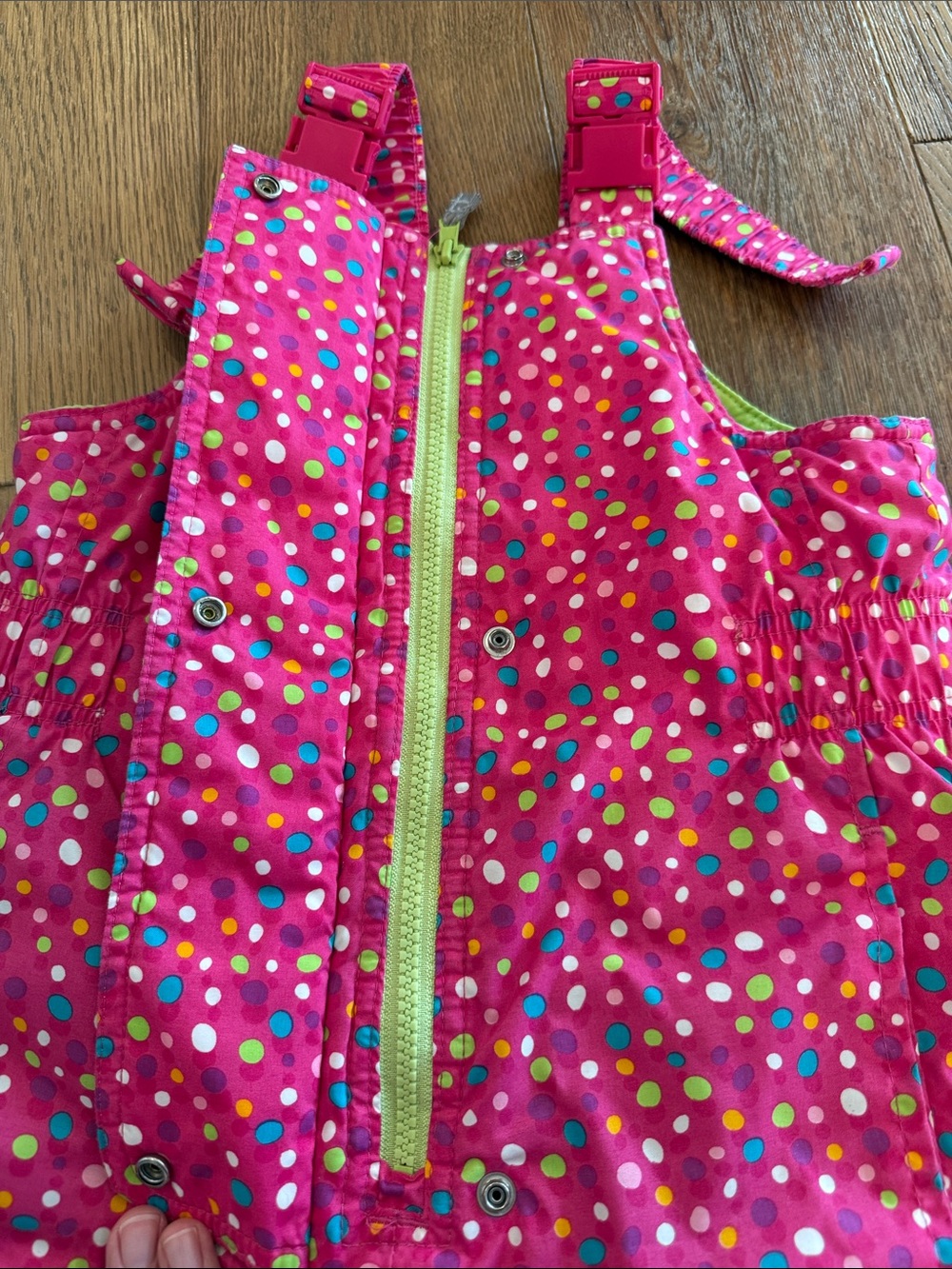 Hanna Andersson Polka Dot Snow Bibs - 110 - Picture 3 of 5
